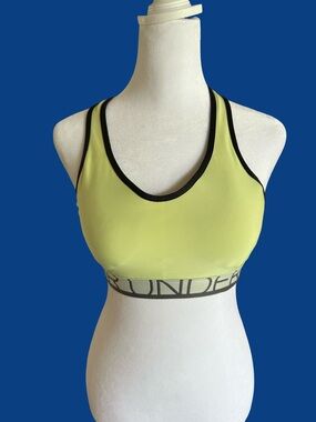 Under Armor neon yellow sports bra
